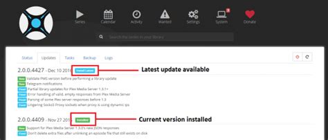 sonarr update.